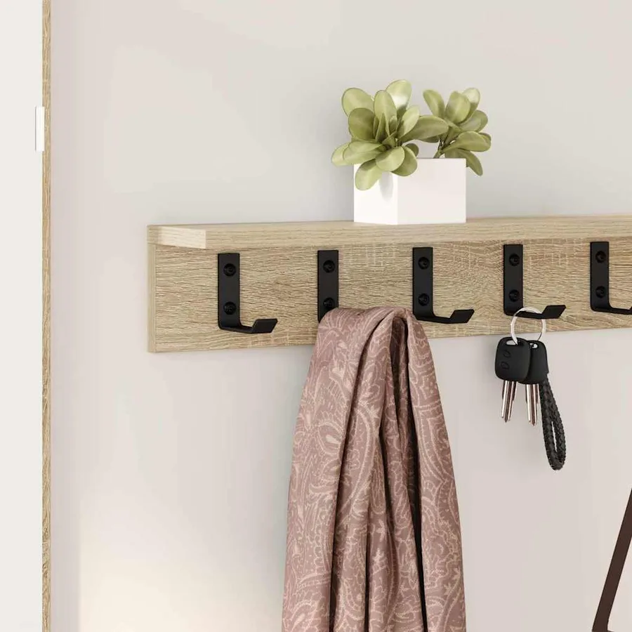 Porte-manteau mural Chêne Sonoma 100 x 10,5 x 10,5 cm - 4