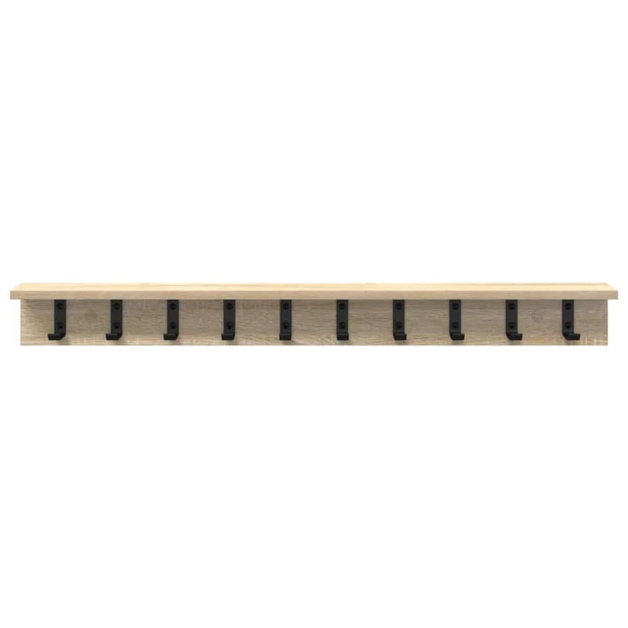 Porte-manteau mural Chêne Sonoma 100 x 10,5 x 10,5 cm - 5