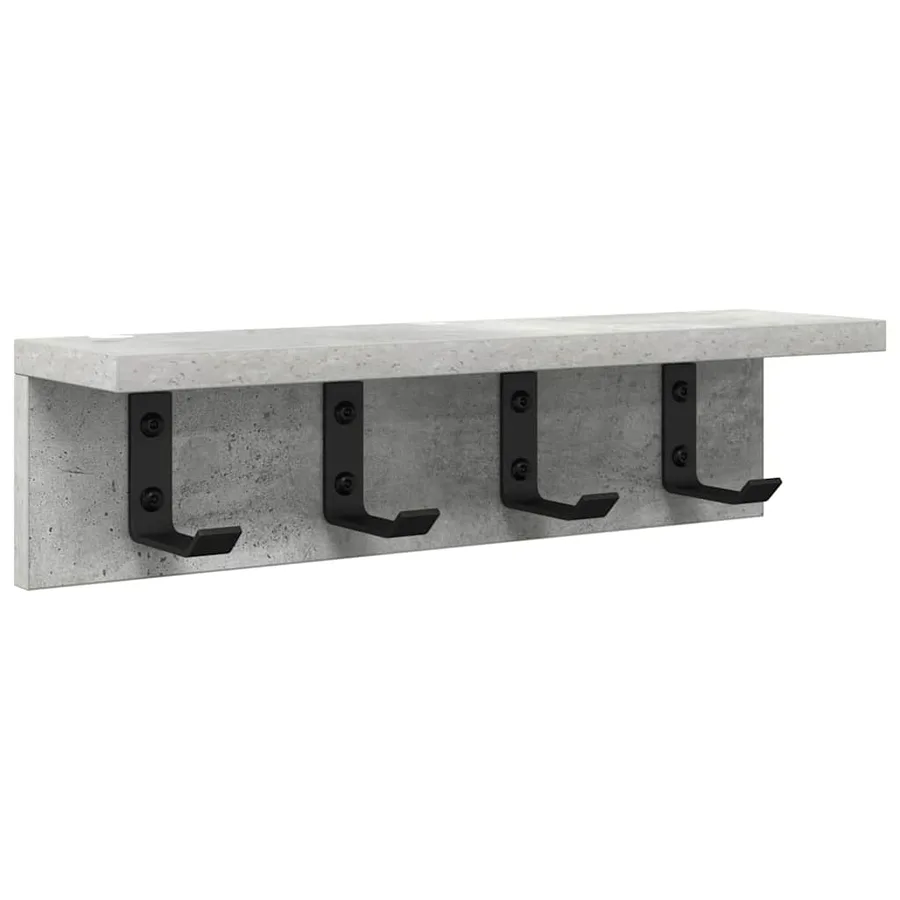 Porte-manteau mural Gris béton 40 x 10,5 x 10,5 cm - 2