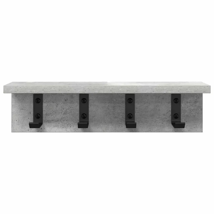 Porte-manteau mural Gris béton 40 x 10,5 x 10,5 cm - 5