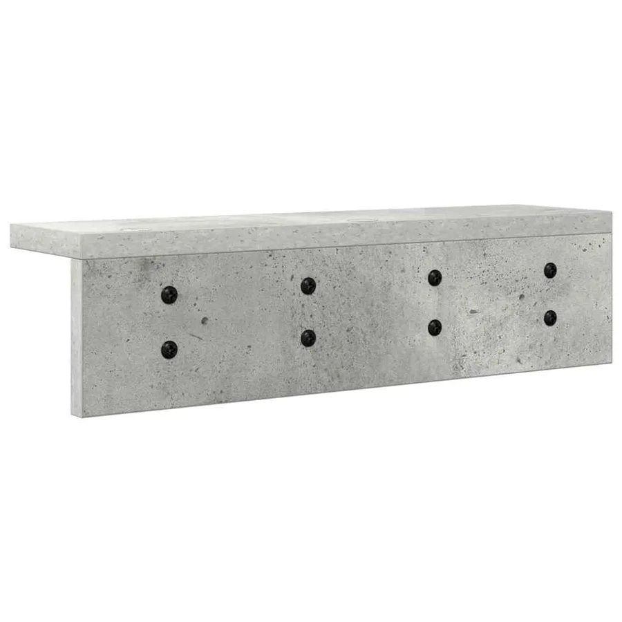 Porte-manteau mural Gris béton 40 x 10,5 x 10,5 cm - 7