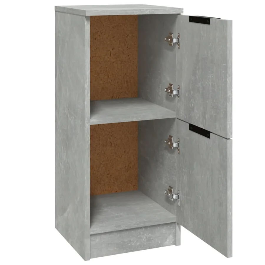 Buffet Gris béton 30x30x70 cm Bois d'ingénierie - 5
