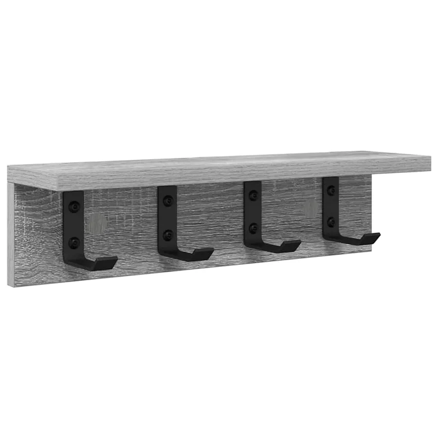 Porte-manteau mural Gris Sonoma 40 x 10,5 x 10,5 cm - 2