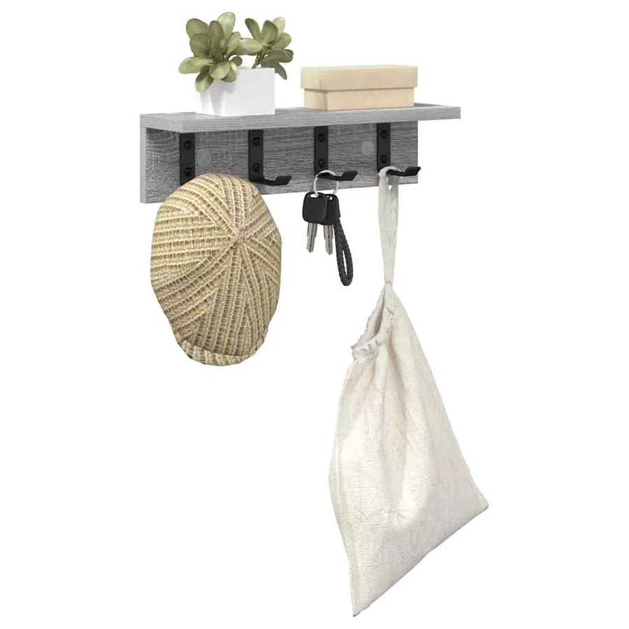 Porte-manteau mural Gris Sonoma 40 x 10,5 x 10,5 cm - 3