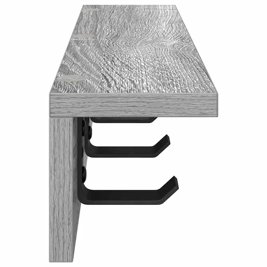 Porte-manteau mural Gris Sonoma 40 x 10,5 x 10,5 cm - 6