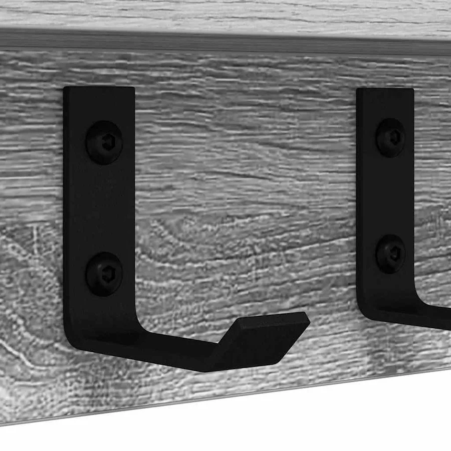 Porte-manteau mural Gris Sonoma 40 x 10,5 x 10,5 cm - 9