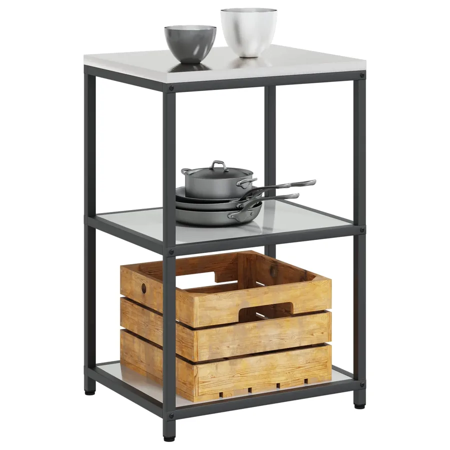 Rangement de cuisine HATTEM Argenté 60 x 50 x 92 cm Acier - 3