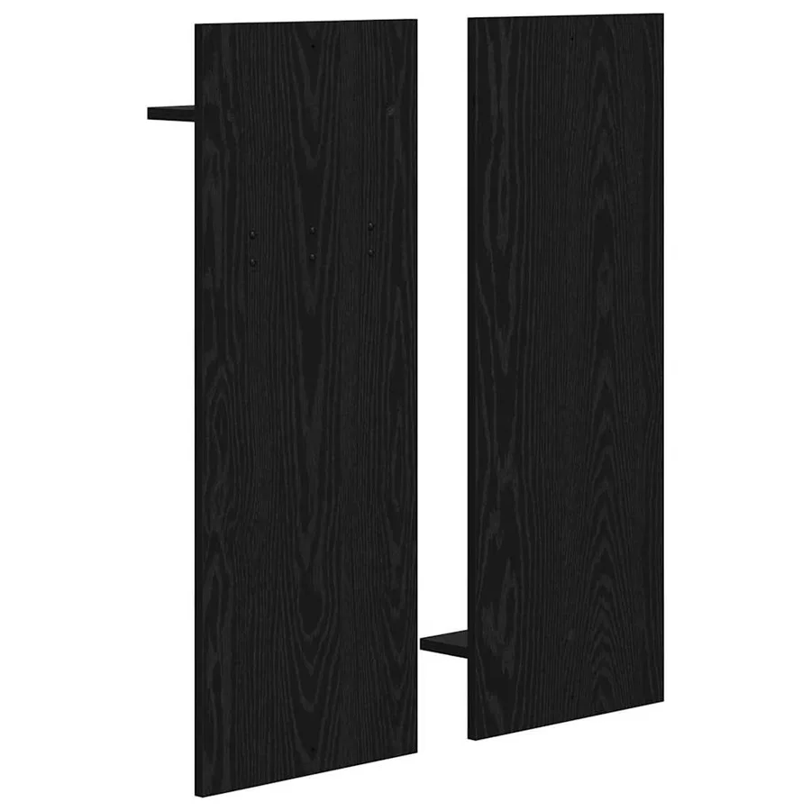 Porte-manteau mural avec étagère Chêne noir 70 x 10 x 90 cm - 7