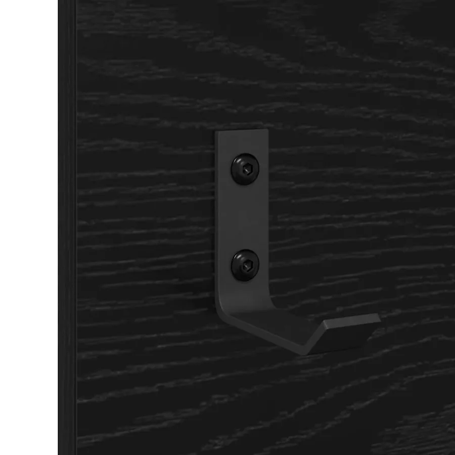 Porte-manteau mural avec étagère Chêne noir 70 x 10 x 90 cm - 9