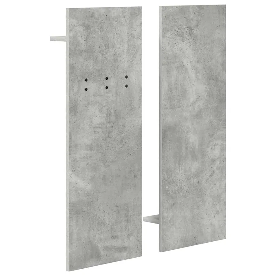 Porte-manteau mural avec étagère Gris béton 70 x 10 x 90 cm - 7