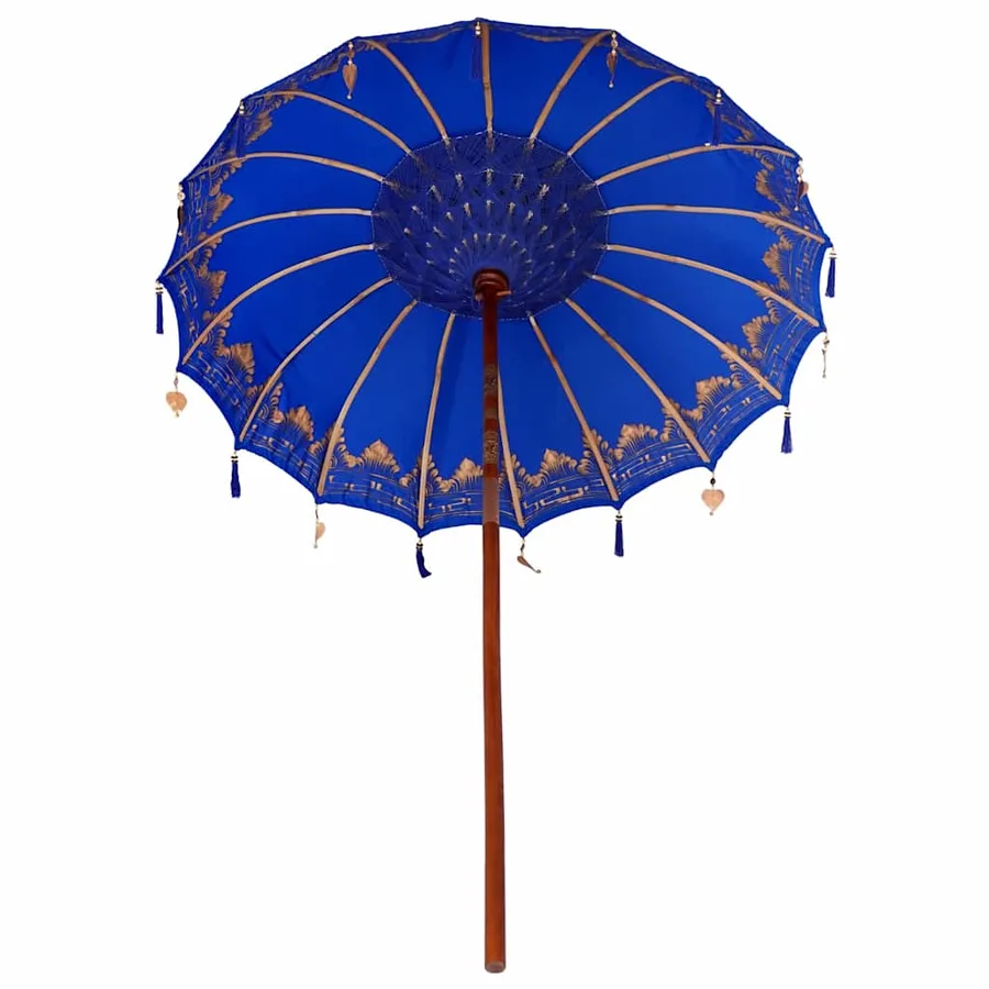 Parasol balinais Bleu 185 x 185 x 260 cm - 5