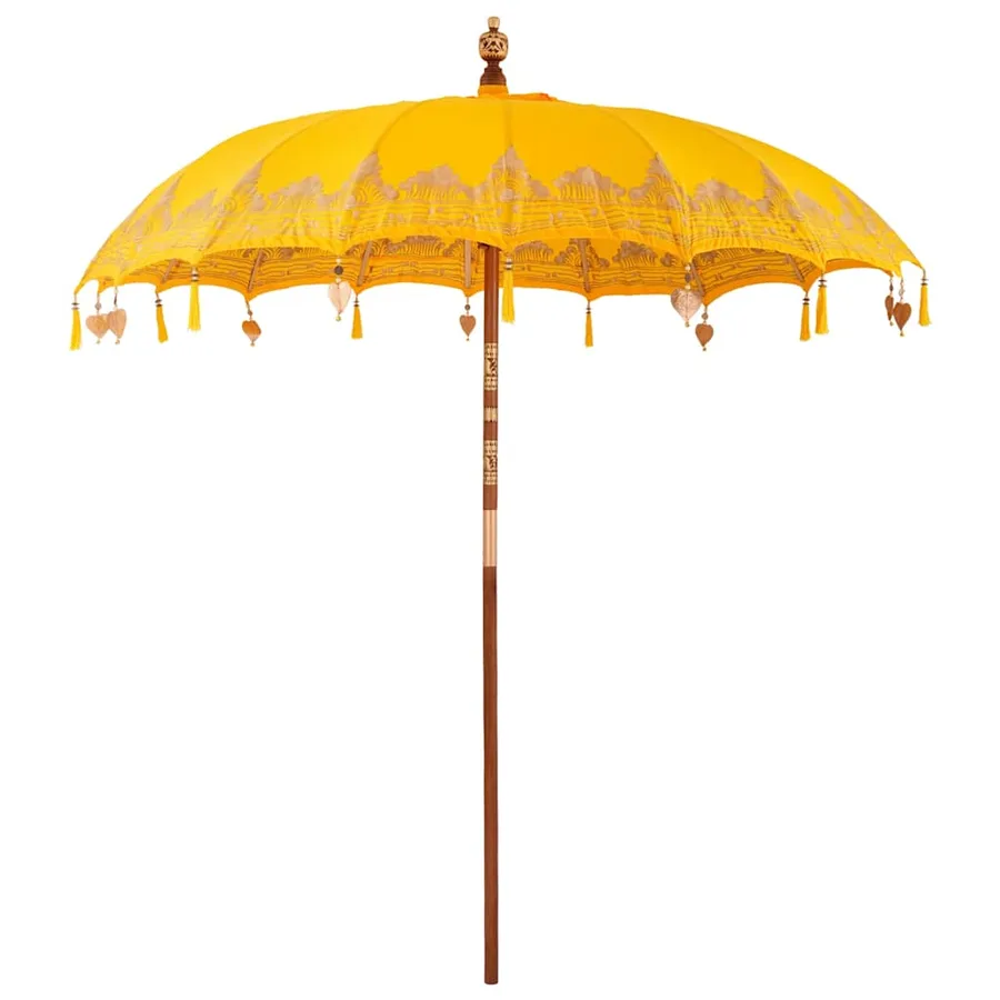 Parasol balinais Jaune 215 x 215 x 260 cm - 2