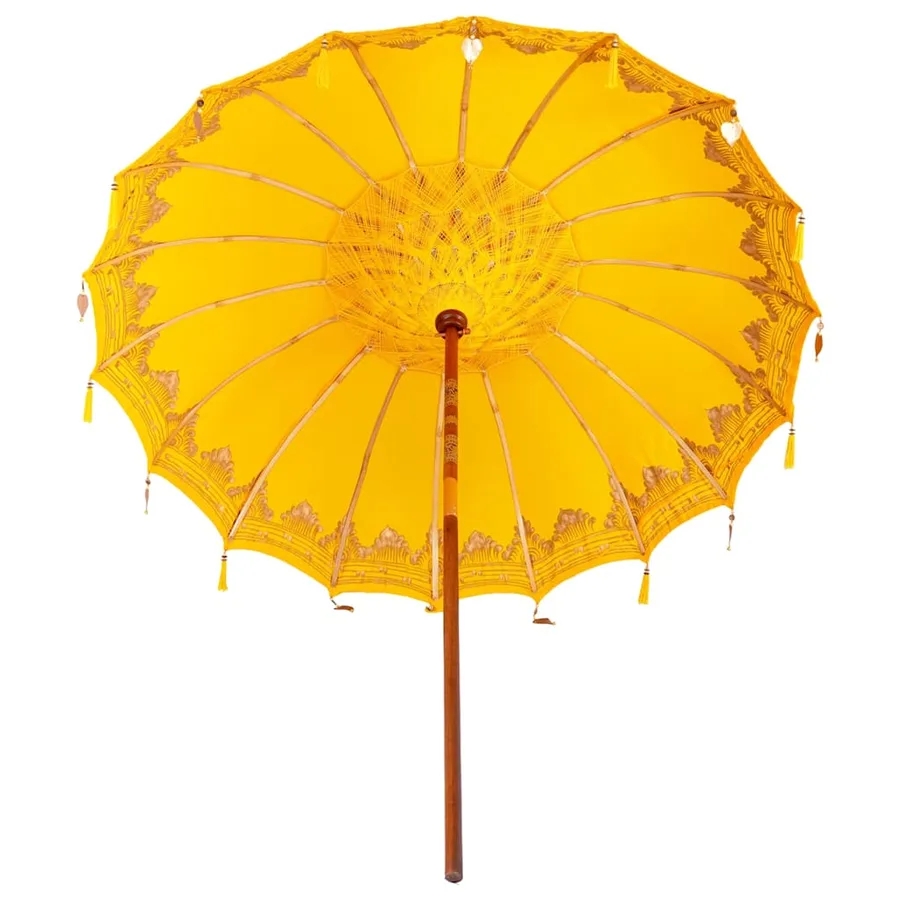Parasol balinais Jaune 215 x 215 x 260 cm - 5