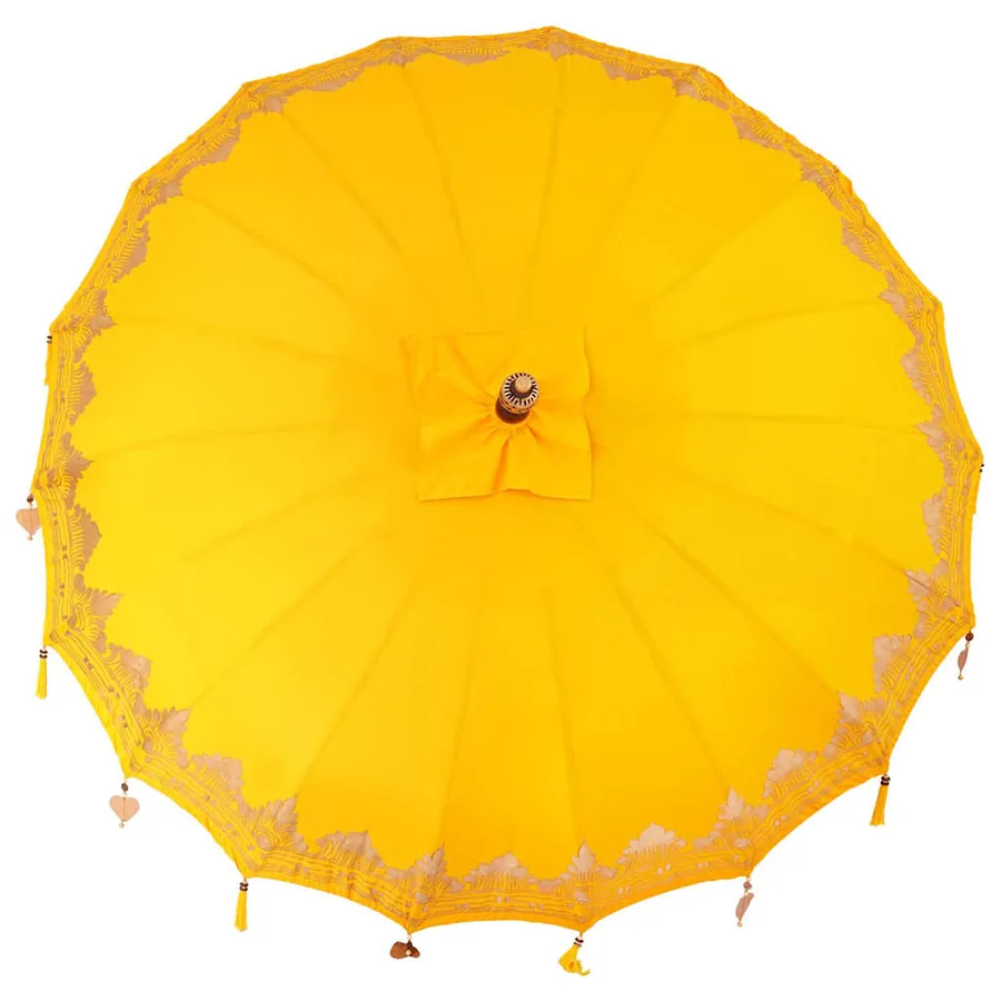 Parasol balinais Jaune 215 x 215 x 260 cm - 6