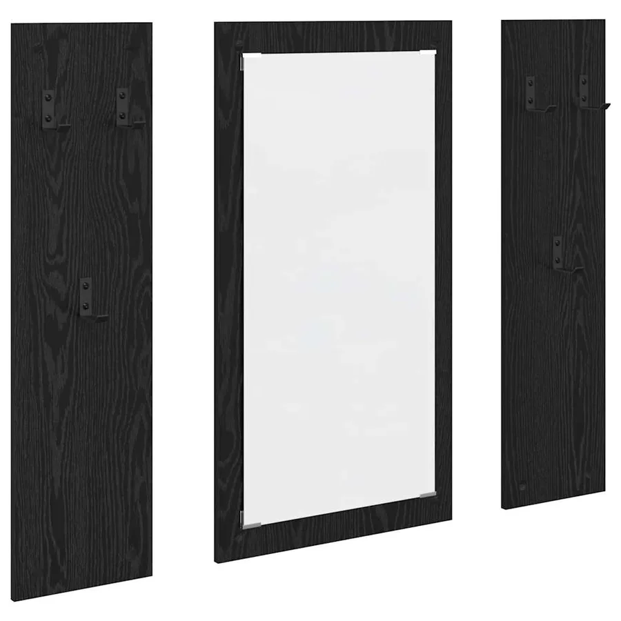 Porte-manteau mural Montage mural Chêne noir 96 x 1,5 x 90 cm - 2