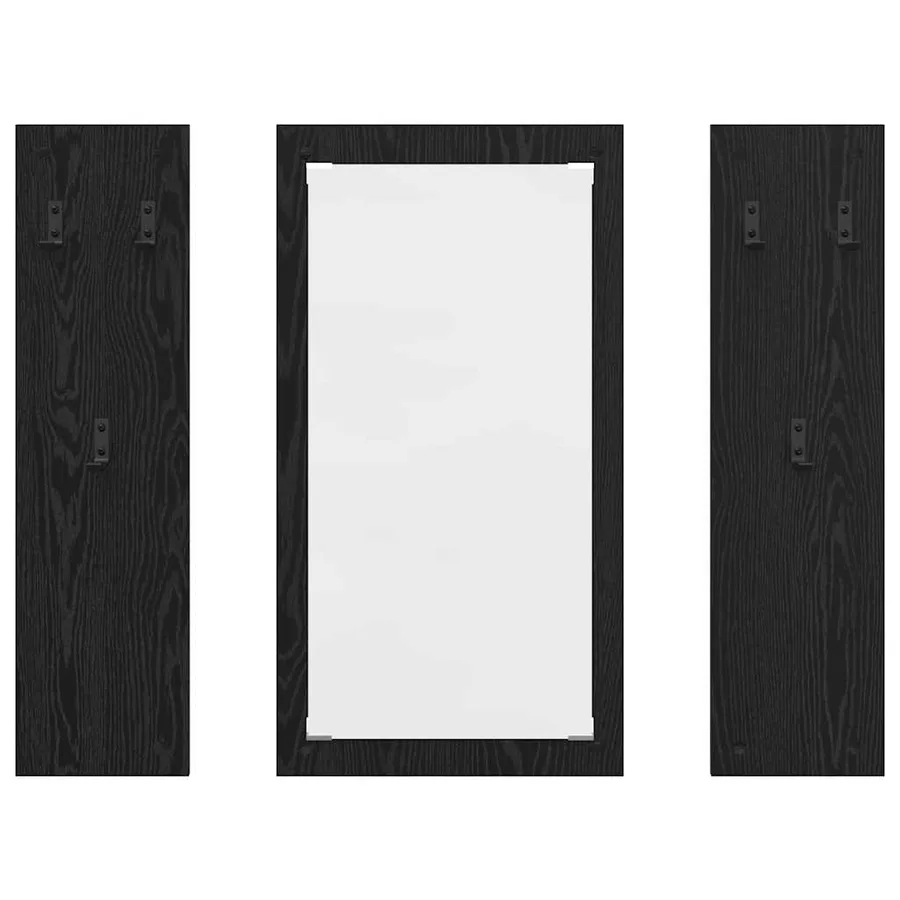 Porte-manteau mural Montage mural Chêne noir 96 x 1,5 x 90 cm - 5
