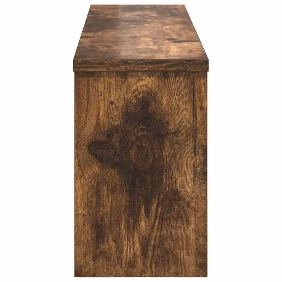 Porte-manteau mural avec étagère Chêne fumé 75 x 16 x 26 cm - 6
