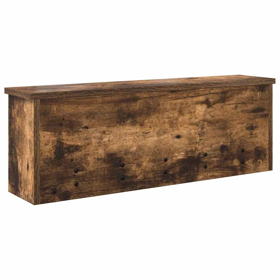 Porte-manteau mural avec étagère Chêne fumé 75 x 16 x 26 cm - 7