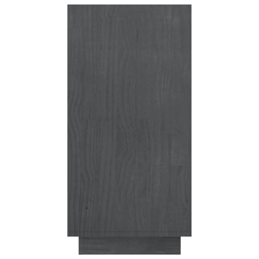 Bibliothèque Gris 80x35x71 cm Bois de pin massif - 6
