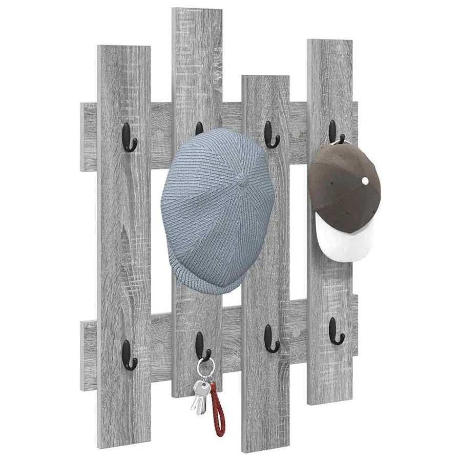 Porte-manteau mural Montage mural Gris Sonoma 60 x 3 x 82 cm - 3
