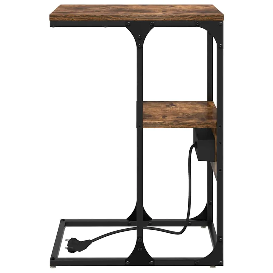 Cabinet de chevet avec tiroir Chêne fumé 41.5 x 26 x 60.5 cm - 7