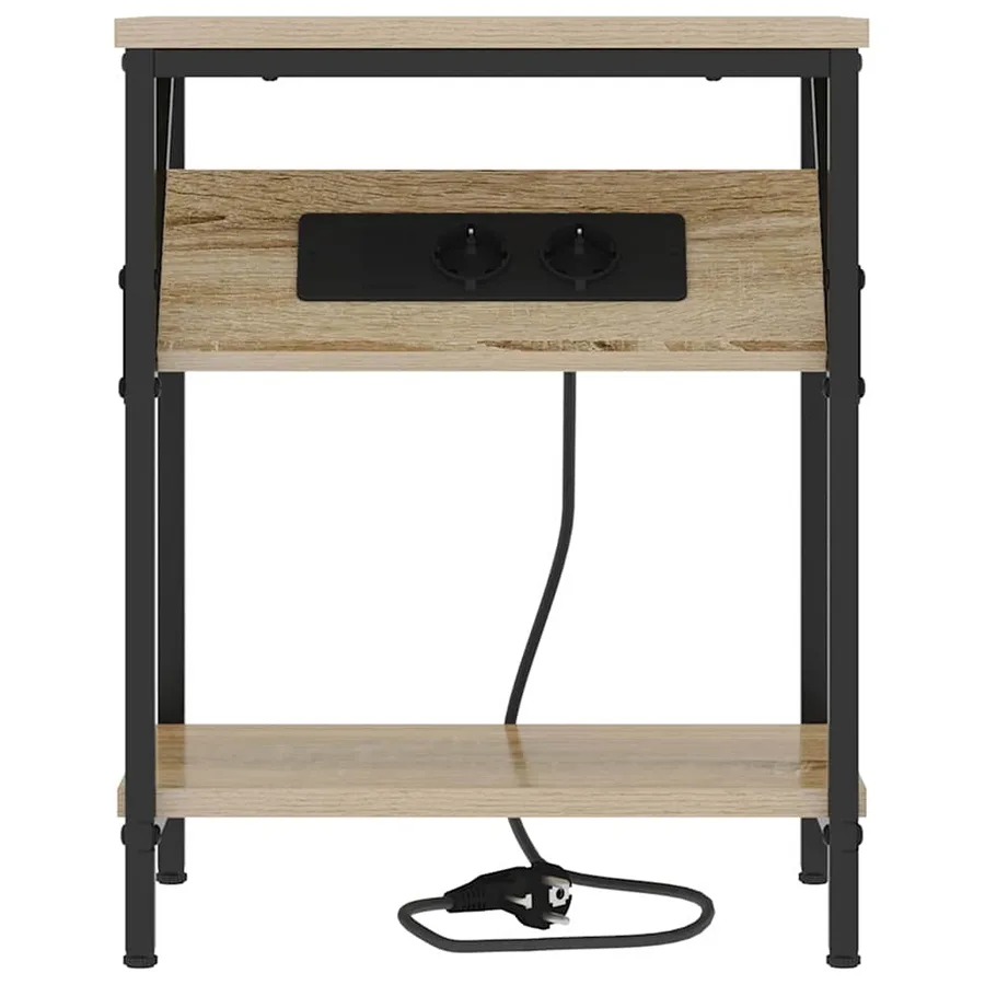 Cabinet de chevet 2 pcs Chêne Sonoma 38 x 30 x 48 cm - 6