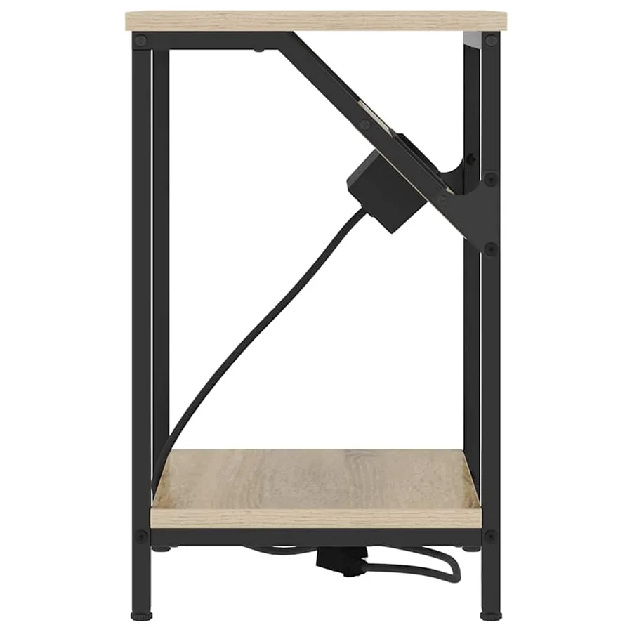 Cabinet de chevet 2 pcs Chêne Sonoma 38 x 30 x 48 cm - 7