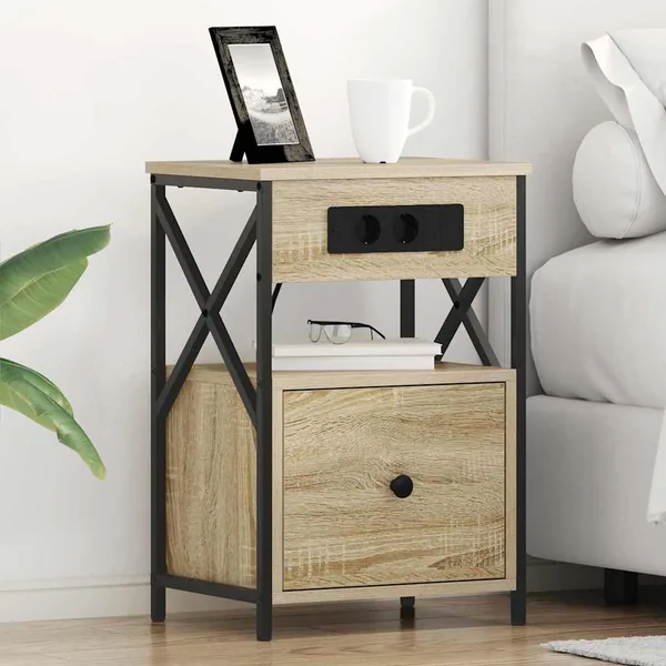 Cabinet de chevet avec tiroir Chêne Sonoma 40 x 31 x 60 cm