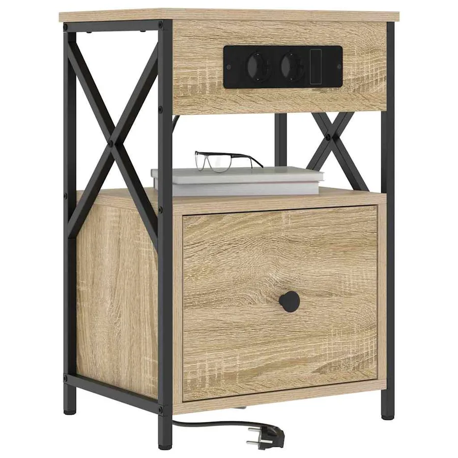 Cabinet de chevet avec tiroir Chêne Sonoma 40 x 31 x 60 cm - 3