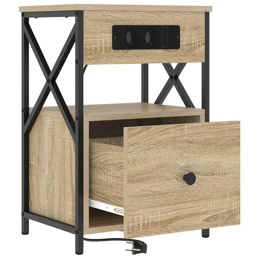 Cabinet de chevet avec tiroir Chêne Sonoma 40 x 31 x 60 cm - 5