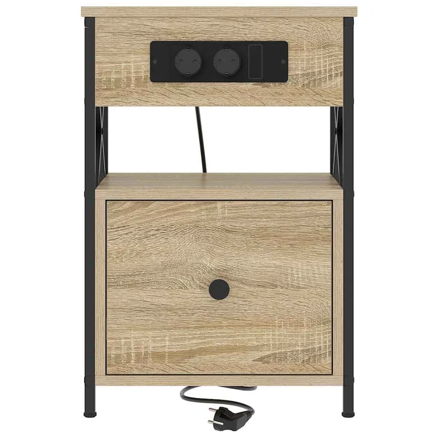 Cabinet de chevet avec tiroir Chêne Sonoma 40 x 31 x 60 cm - 6