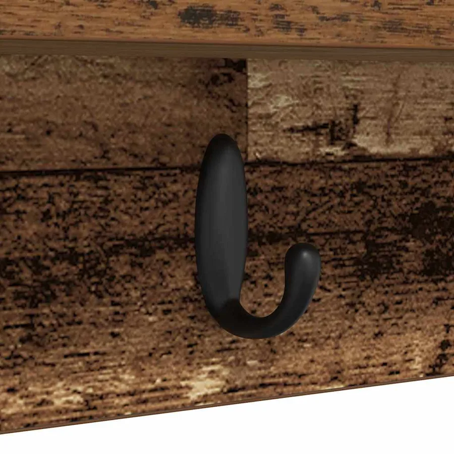 Porte-manteau mural Bois ancien 100 x 10,5 x 18 cm - 9