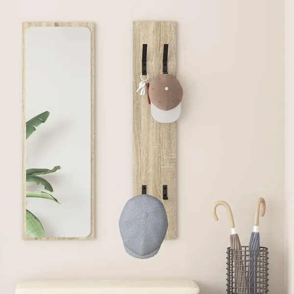 Porte-manteau mural Chêne sonoma 20 x 1.5 x 100 cm