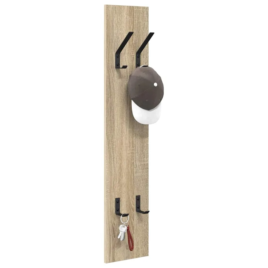 Porte-manteau mural Chêne sonoma 20 x 1.5 x 100 cm - 3
