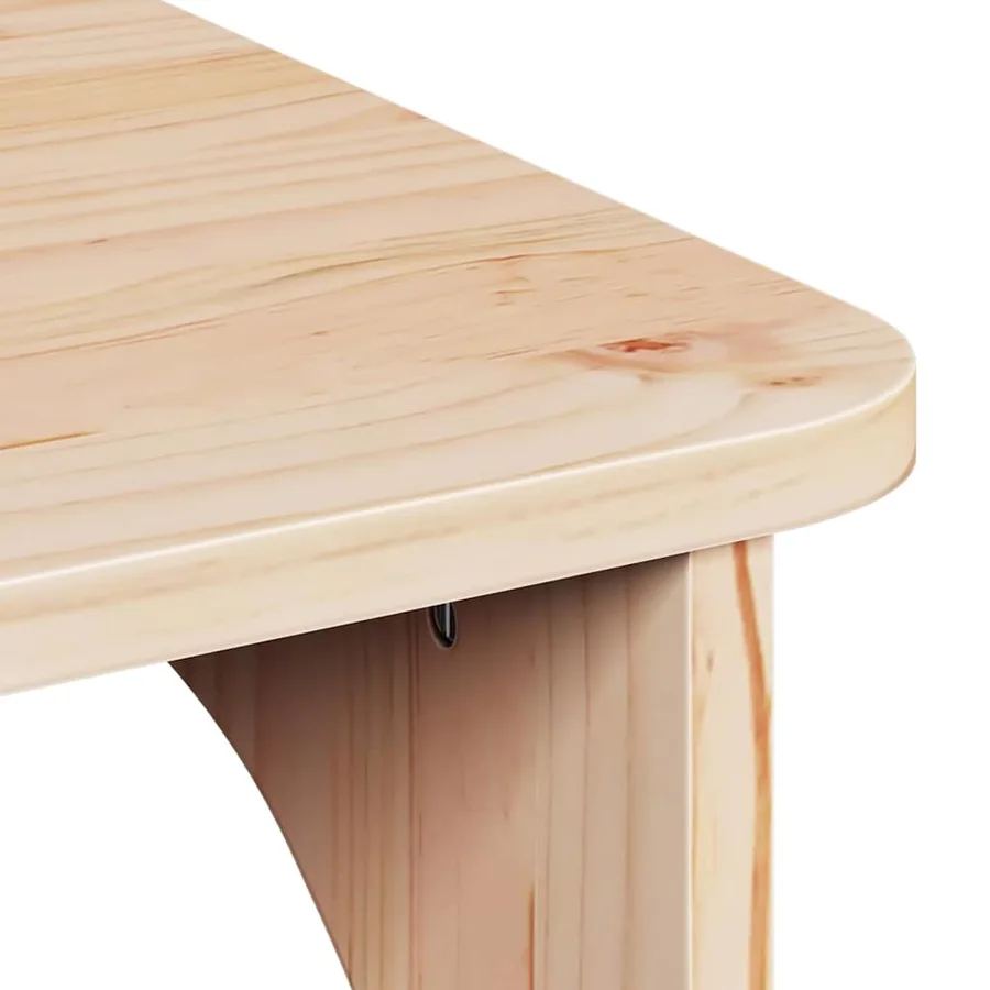 Table basse Naturel 80 x 50 x 31 cm Bois massif en pin - 10