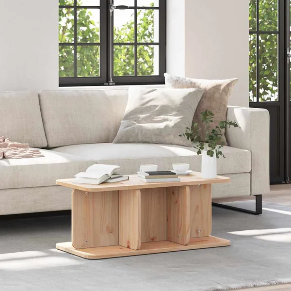 Table basse Naturel 80 x 39,5 x 33,5 cm Bois massif en pin
