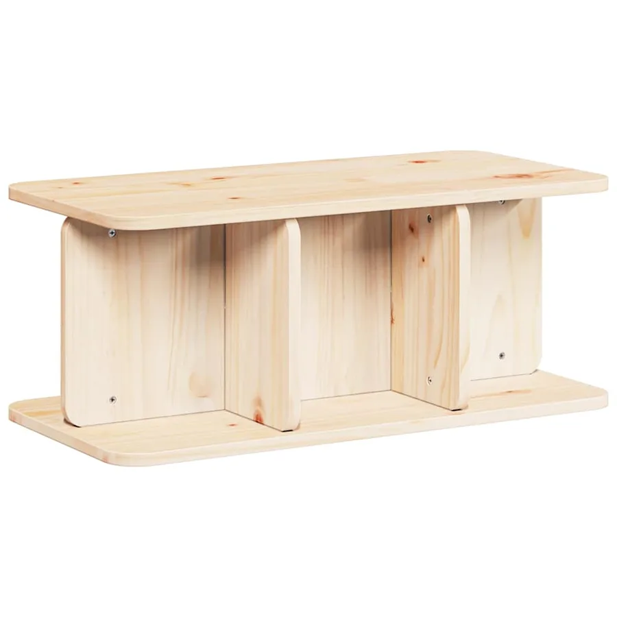 Table basse Naturel 80 x 39,5 x 33,5 cm Bois massif en pin - 2