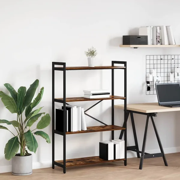 Étagère Chêne fumé 80 x 30 x 120 cm Bois d'ingénierie