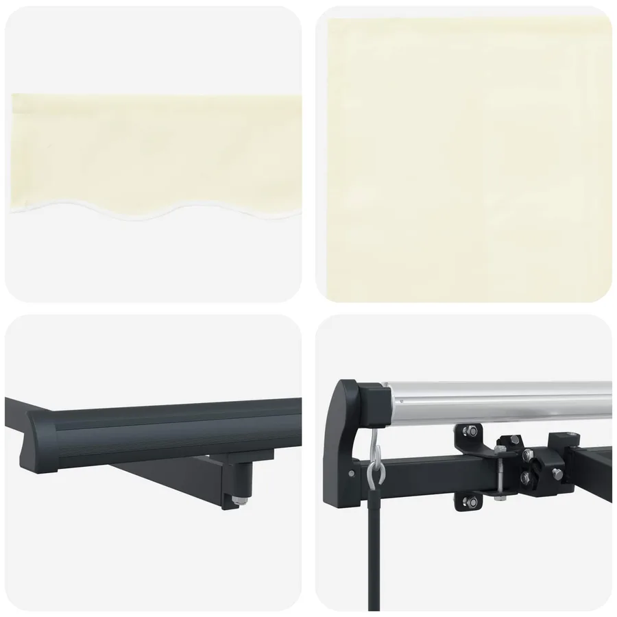 Auvent Rétractable Crème 300 x 200 cm Polyester et Aluminium - 8