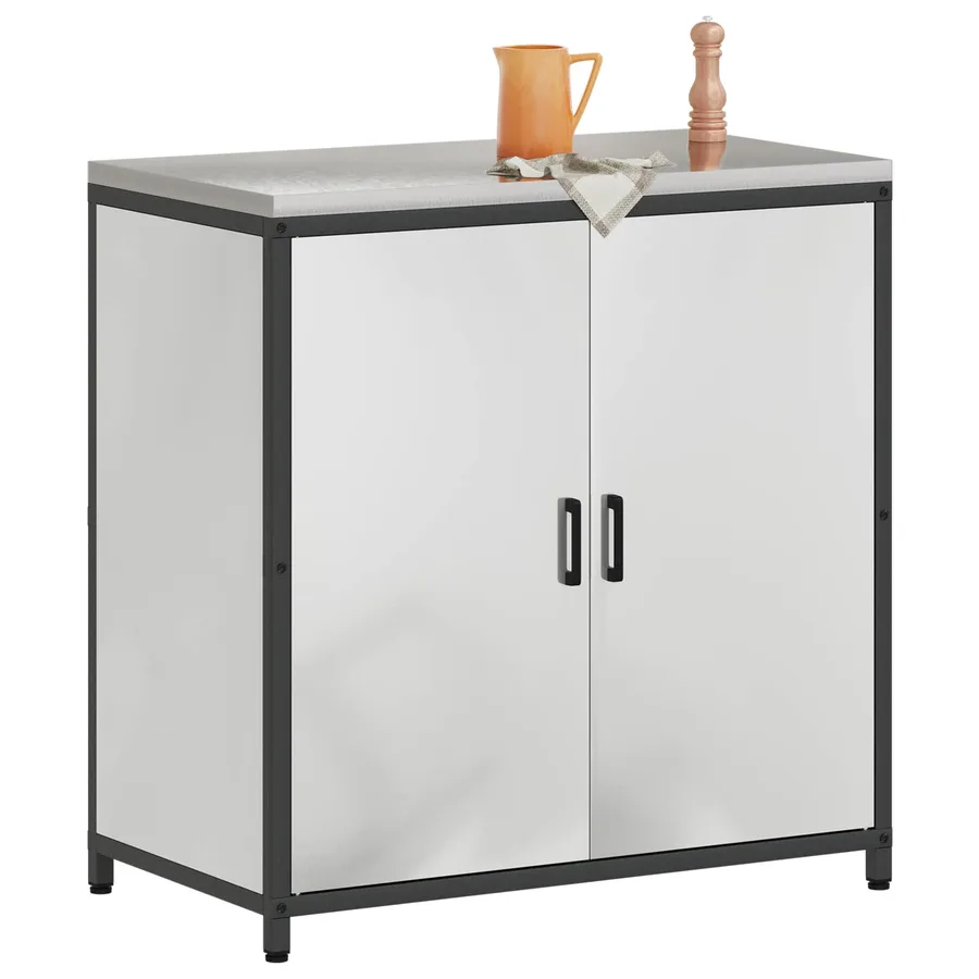 Rangement de cuisine HATTEM Argenté 90 x 50 x 92 cm Acier - 3