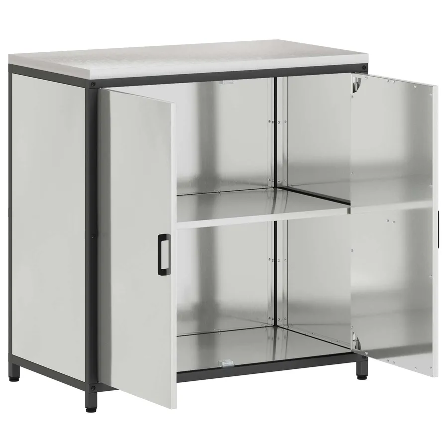 Rangement de cuisine HATTEM Argenté 90 x 50 x 92 cm Acier - 6