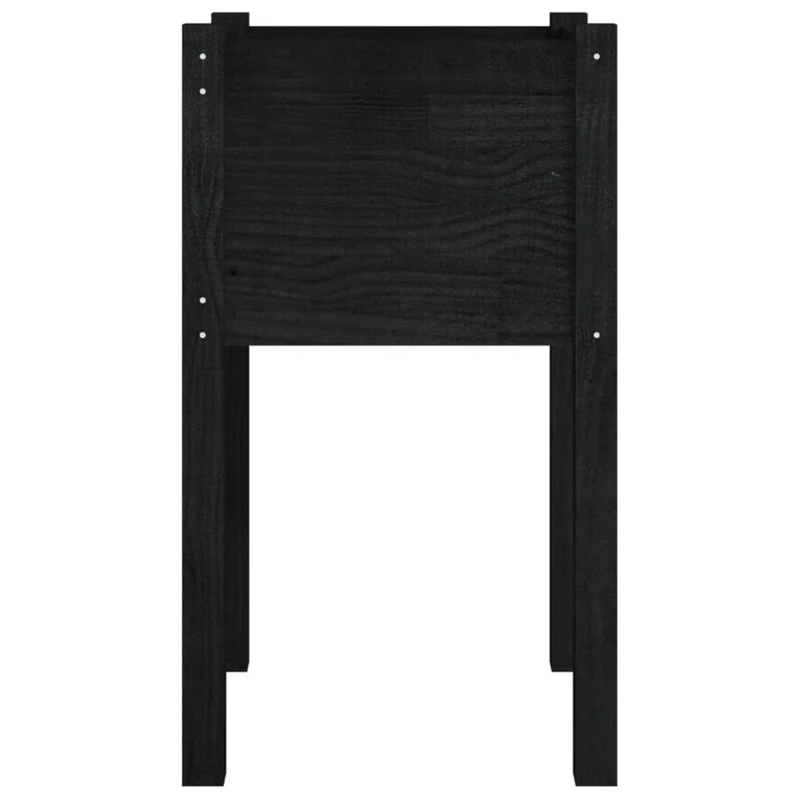Jardinières d'extérieur 2pcs Noir 40x40x70cm Bois de pin massif - 5