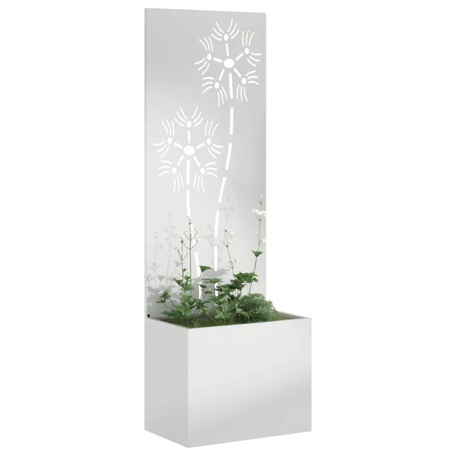 Écran de confidentialité de jardin Floral Argenté 50 x 150 cm - 2