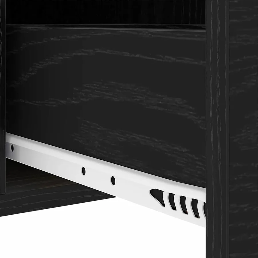 Cabinet de chevet Chêne noir 30 x 48 x 61 cm Bois d'ingénierie - 10