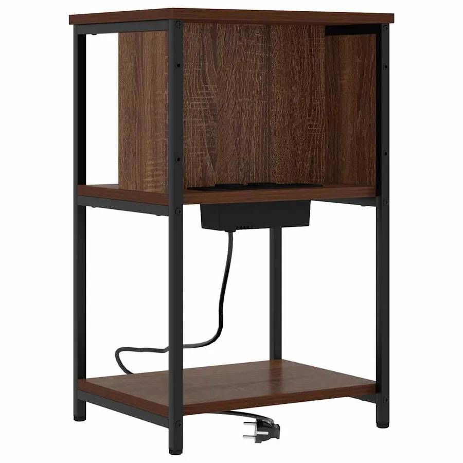 Cabinet de chevet Chêne brun 40 x 40 x 61 cm Bois d'ingénierie - 2