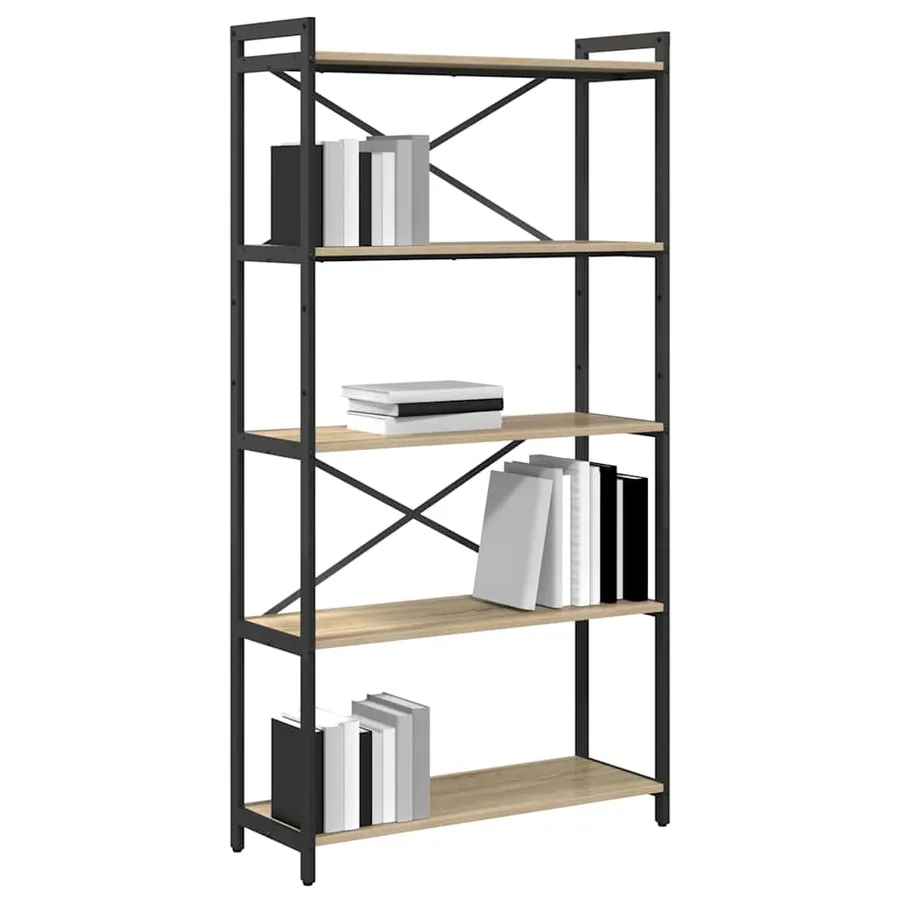 Étagère Chêne Sonoma 80 x 30 x 155 cm Bois d'ingénierie - 3