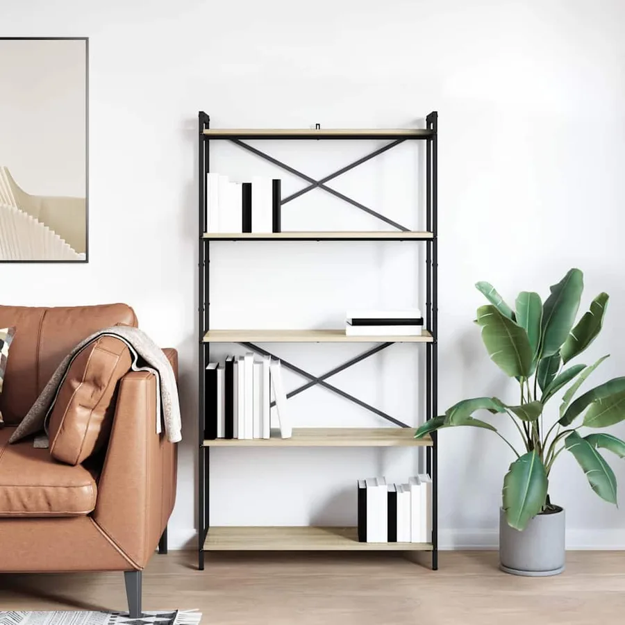 Étagère Chêne Sonoma 80 x 30 x 155 cm Bois d'ingénierie - 4