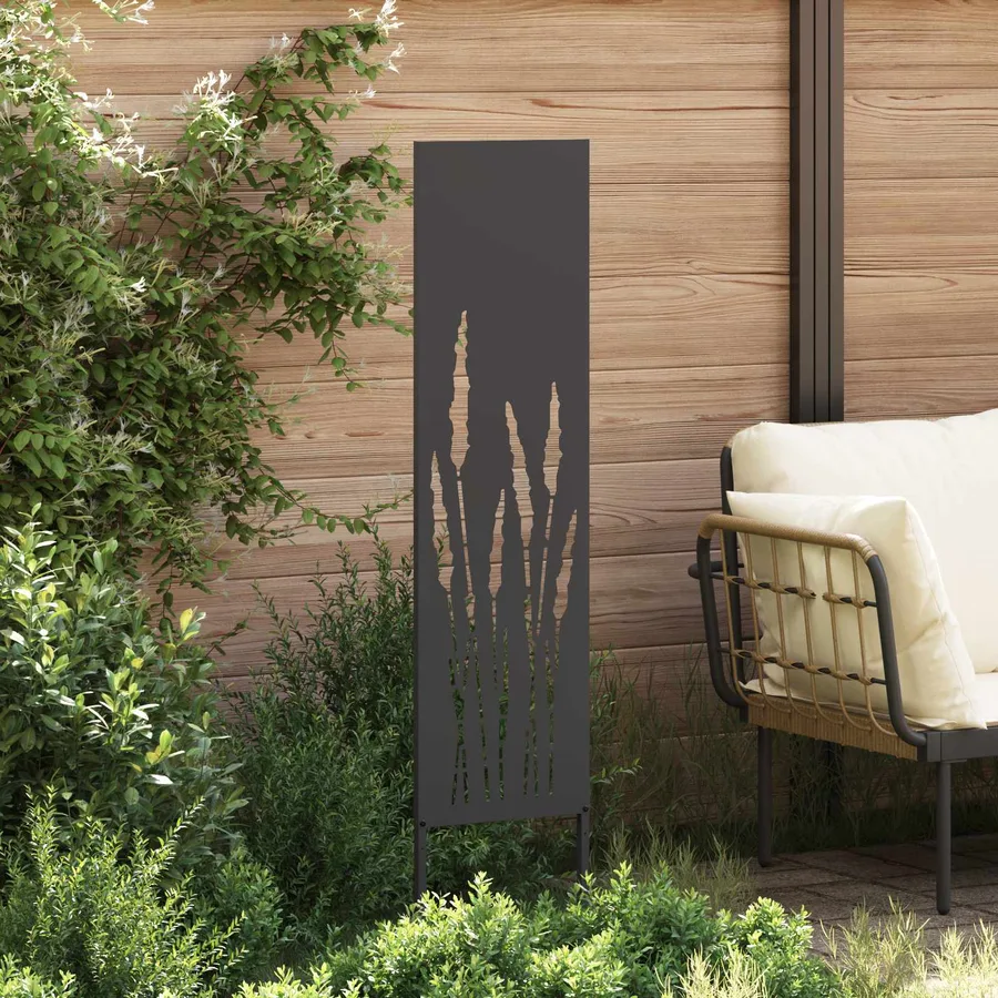Écran de confidentialité de jardin Fretwork Noir 32 x 140 cm - 3