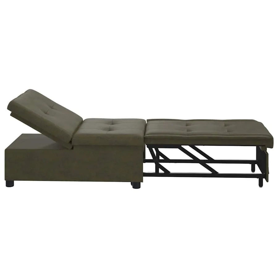 Canapé-Lit Vert armée 194 x 67 x 82 cm Tissu Huahua - 5
