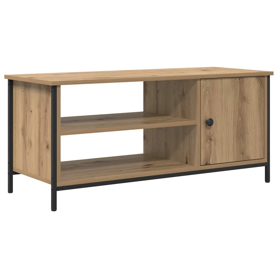 Meuble TV 100 x 40 x 45 cm Chêne artisanal Bois d'ingénierie - 2